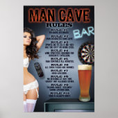 Man Cave Rules Poster (Voorkant)