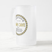 Man Cave Sign Attentie Tape Matglas Bierpul (Voorkant links)