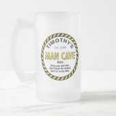 Man Cave Sign Attentie Tape Matglas Bierpul (Links)