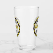 Man Cave Sign Attentie Tape Pint Bierglas Glas (Links)