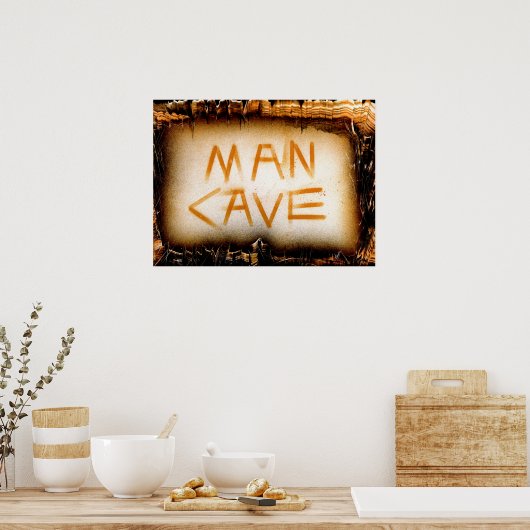 Man Cave Slate Poster (Keuken)