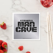 Man Cave Stainless Steel Diamond Bord Napkins Servet (Insitu)