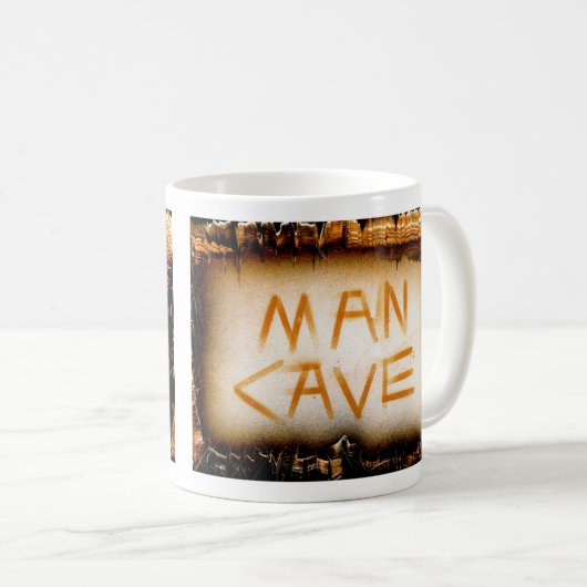 Man Cave Tan Leisteen Koffiemok (Voorkant rechts)