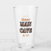 Man Cave Tekst Effect Pint Bierglas Drinkware Glas (Achterkant)