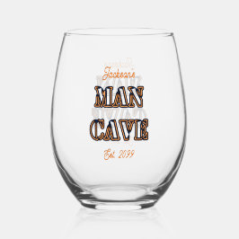 Man Cave Tekst Effect Stemless Wijnglas Drinkware Wijnglas Zonder Voet