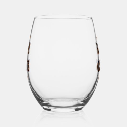 Man Cave Tekst Effect Stemless Wijnglas Drinkware Wijnglas Zonder Voet (Rechts)