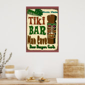 Man Cave Tiki Bar voeg hier uw naam toe Poster (Keuken)