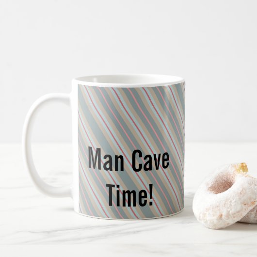 Man Cave Time Stripe Mok (Met donut)