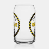 Man Cave Voorzichtig Tape Bierblikje Blikvorm Glas (Rechts)