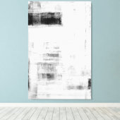 'Man Cave Worthy' Abstracte kunst in zwart-wit Canvas Afdruk (Insitu (Houten vloer))