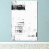 'Man Cave Worthy' Abstracte kunst in zwart-wit Canvas Afdruk (Insitu (Houten vloer))