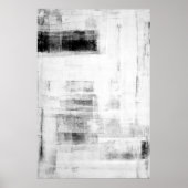 'Man Cave Worthy' Abstracte kunst in zwart-wit Poster (Voorkant)