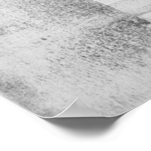 'Man Cave Worthy' Abstracte kunst in zwart-wit Poster (Hoek)