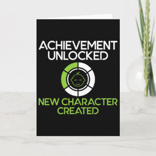 Man Character Gemaakt Nieuwe Vader Zwangerschap Aa Kaart