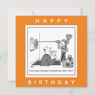 Man Cheating in Darts Cartoon Kaart