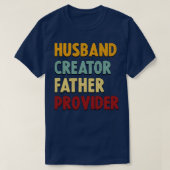 Man Creator Vader Provider Retro Tekst T-shirt (Design voorkant)
