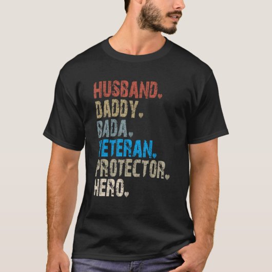 Man Daddy Bada Veteran Protector Hero T-shirt (Voorkant)