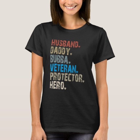 Man Daddy Bubba Veteran Protector Hero T-shirt (Voorkant)