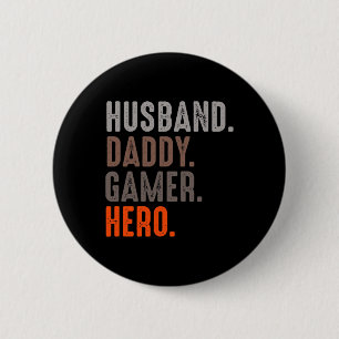 Man Daddy Gamer Held - Esportliefhebber - Videospe Ronde Button 5,7 Cm