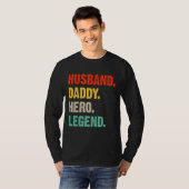 Man Daddy Hero Legend Vaderdag Papa Best T-shirt (Voorkant volledig)