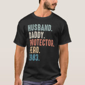 Man Daddy Protector Hero Beste Pap Sinds 1983 T-shirt (Voorkant)