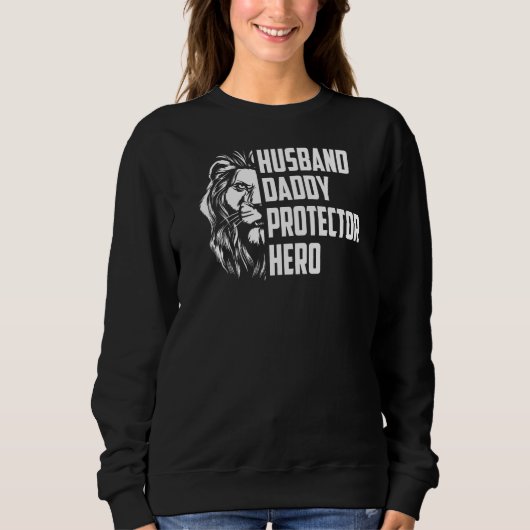 Man Daddy Protector Hero Leeuw Daddy Vaders D Trui (Voorkant)
