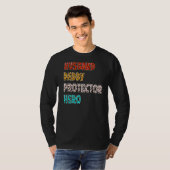 Man Daddy Protector Hero Luipaard Vader T-shirt (Voorkant volledig)