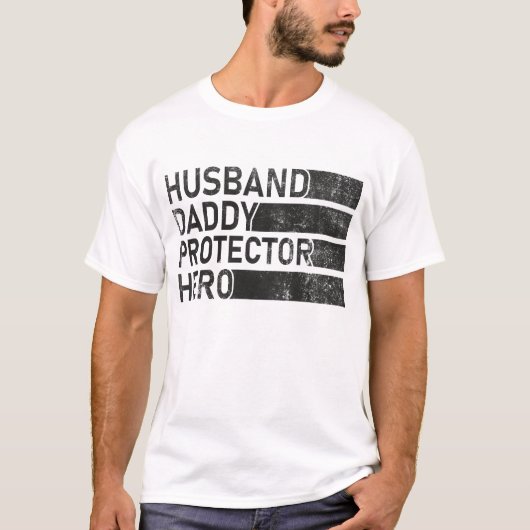 Man Daddy Protector Hero - Vaderdag cadeau T-shirt (Voorkant)