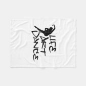 Man Dancer Life Art Dance vierkant Fleece Deken (Voorkant (Horizontaal))