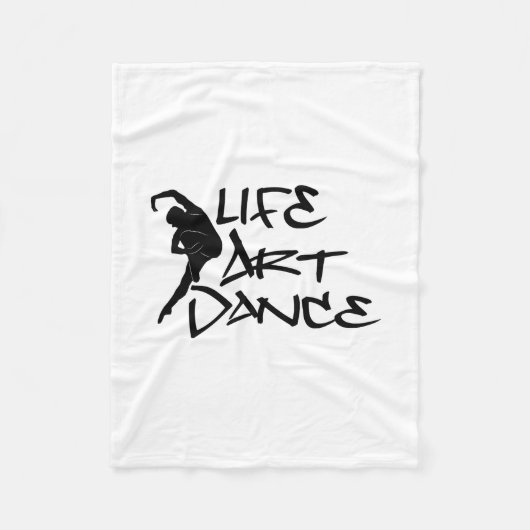 Man Dancer Life Art Dance vierkant Fleece Deken (Voorkant)