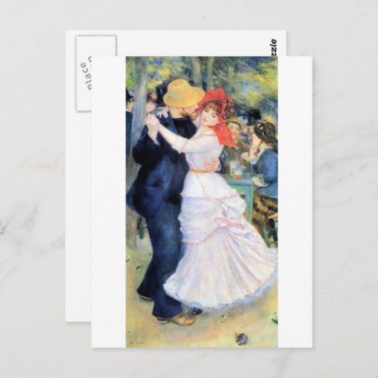 Man dansende renoir schilderij briefkaart (Voorkant / Achterkant)