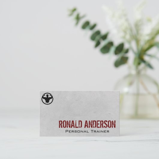 Man dat beide armen buigt | geschiktheid visitekaartje (Staand voorkant)