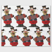 Man dat de accordeon afspeelt cadeaupapier (Vlak)