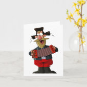 Man dat de accordeon afspeelt kaart (Gele Bloem)