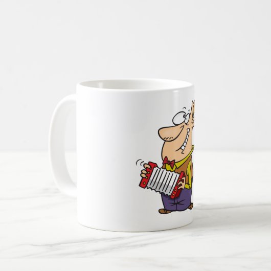 Man dat de accordeon afspeelt koffiemok (Voorkant links)