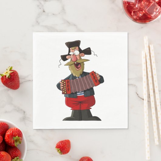 Man dat de accordeon afspeelt servet (Insitu)