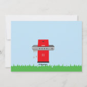 Man dat de grill Barbecue nodigt uit Kaart (Achterkant)