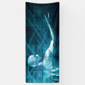 Man dat een concept als achtergrond van de Sjabloo Spandoek (Verticaal)