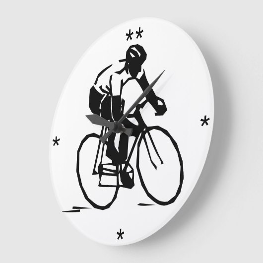 Man dat een fiets leid - Aangepaste klok (Hoek)