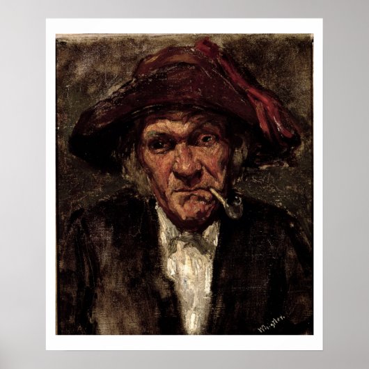 Man dat een pijp rookt, c.1859 poster (Voorkant)