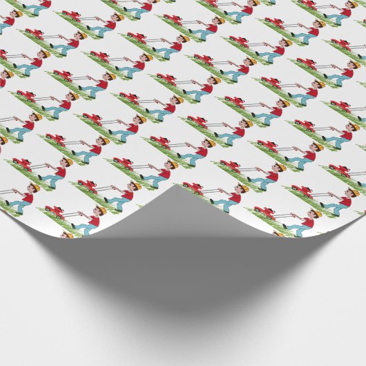 man dat gras maait cadeaupapier (Hoek)