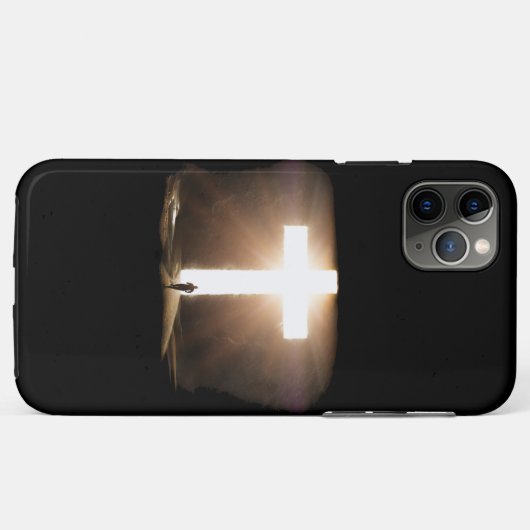 Man dat het Christelijke kruis van Jezus stroomt Case-Mate iPhone Case (Achterkant (horizontaal))