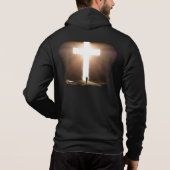 Man dat het Christelijke kruis van Jezus stroomt Hoodie (Achterkant)