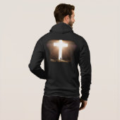 Man dat het Christelijke kruis van Jezus stroomt Hoodie (Achterkant volledig)