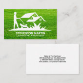 Man dat het gazon maait | Gras Visitekaartje (Voorkant / Achterkant)