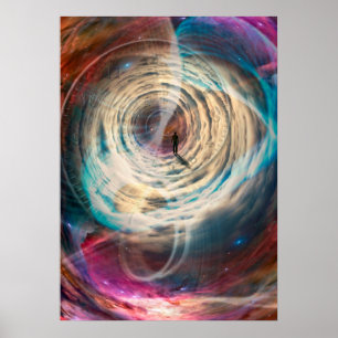 Man dat in tijd en ruimte reist poster