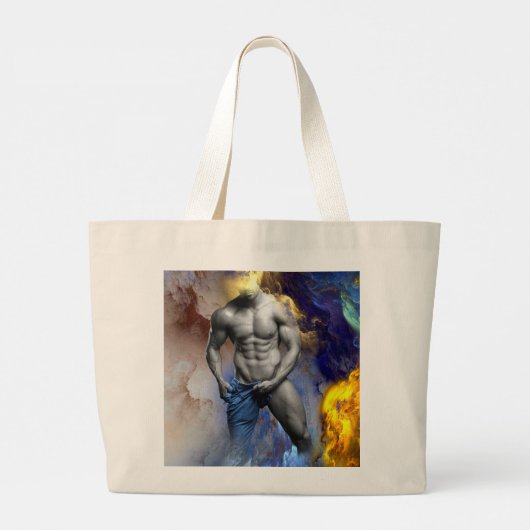 Man dat jeans, SlipperyJoe, overhemden, homo's en Grote Tote Bag (Achterkant)