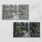 Man dat op een log in een bos zit visitekaartje (Voorkant / Achterkant)