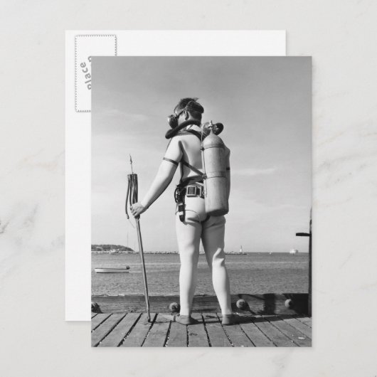 Man dat op papier staat briefkaart (Voorkant / Achterkant)