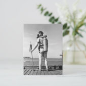 Man dat op papier staat briefkaart (Staand voorkant)